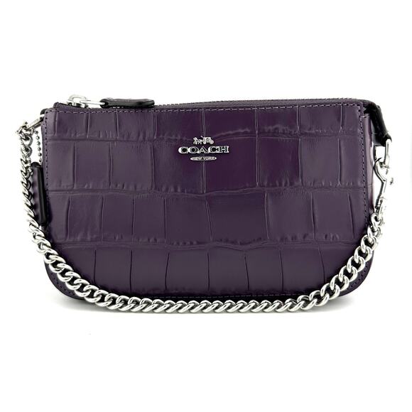 Coach Nolita 19 in Amethyst Purple Crocodile Leather CN382 - Picture 1 of 6